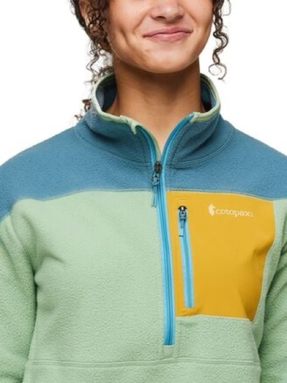 Abrazo Half-Zip Fleece Jacket - Women's size large blue green tone - Picture 2 of 9